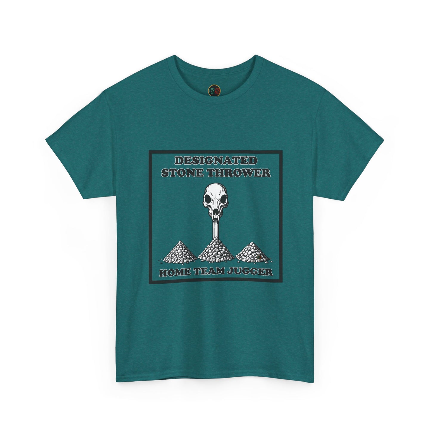 Designated Stone Thrower - Unisex Heavy Cotton Tee - Cinema Siblings - The Blood of Heroes A Post Apocalyptic Rose by Any Name