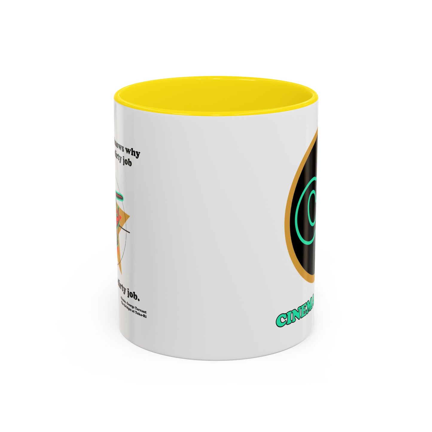 Dirty Jobs  Accent Coffee Mug (11, 15oz) Cinema Siblings episode The Bridges at Toko-ri The Anti War Korean War Film