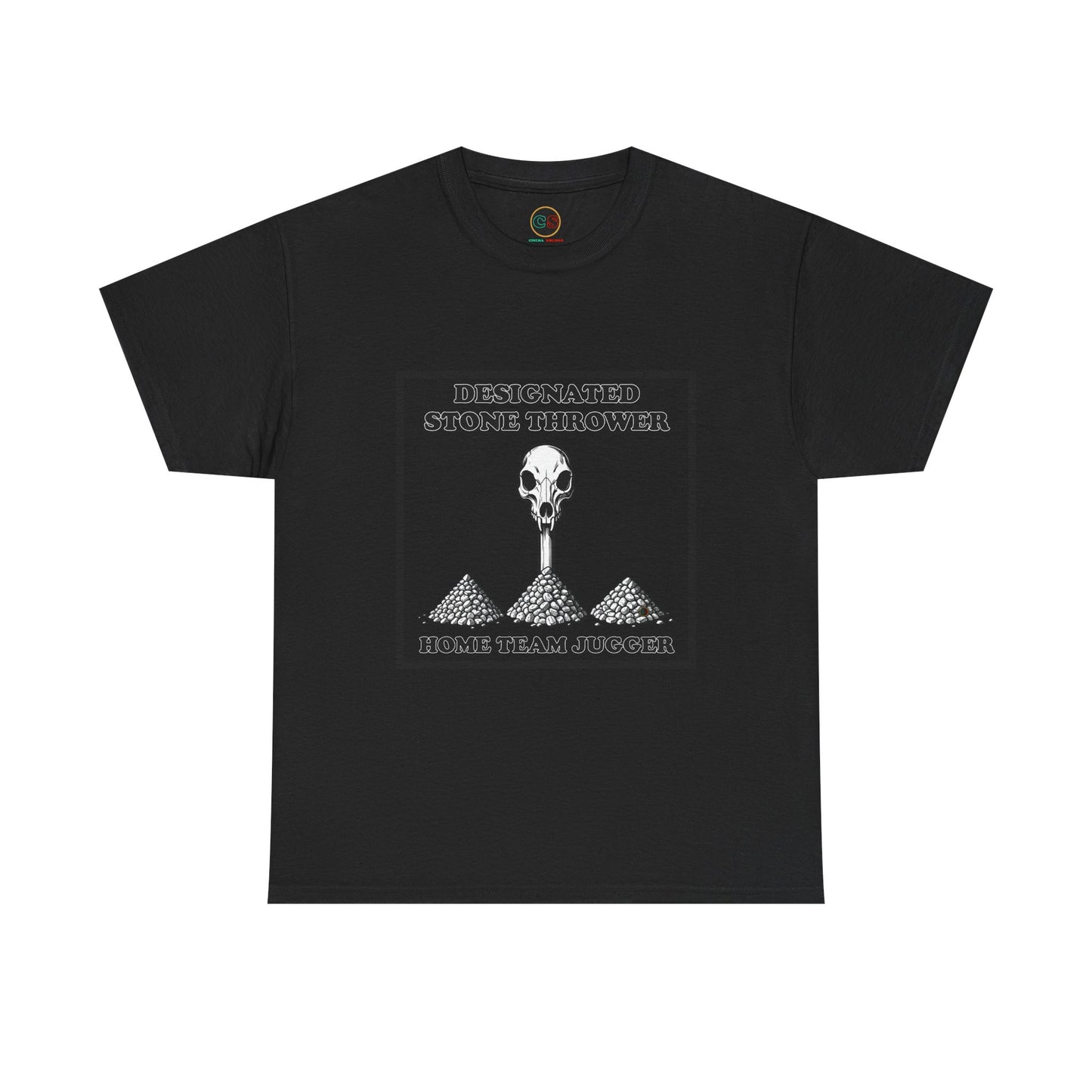 Designated Stone Thrower - Unisex Heavy Cotton Tee - Cinema Siblings - The Blood of Heroes A Post Apocalyptic Rose by Any Name