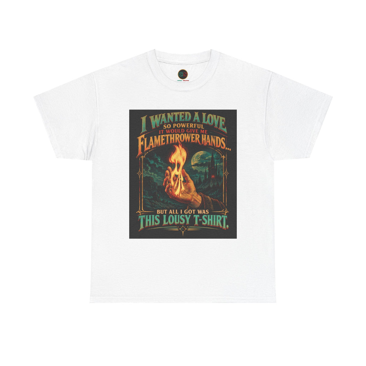 Flamethrower Love - Heavy Cotton Tee - Cinema Siblings -Krull - The Forgotten Masterpiece That Got Love, Marriage & Heroism RIGHT