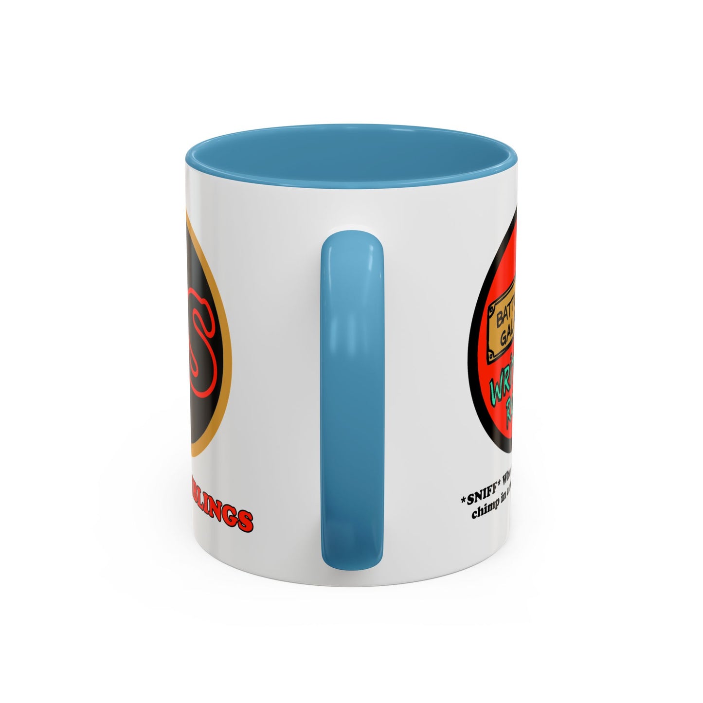 Writer's Room Snort Accent Coffee Mug Cinema Siblings Episode Battlestar Galactica - Starbuck versus Stardoe