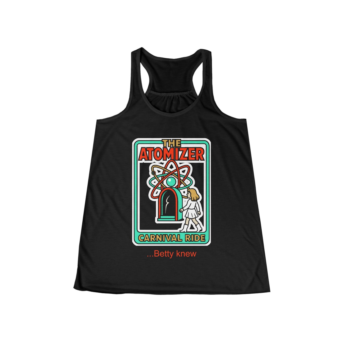 The Atomizer Betty Knew Women's Flowy Racerback Tank Cinema Siblings Splash, Mannequin & Weird Science 1980's Manic Pixie Dream Pygmalion