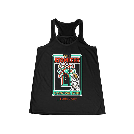 The Atomizer Betty Knew Women's Flowy Racerback Tank Cinema Siblings Splash, Mannequin & Weird Science 1980's Manic Pixie Dream Pygmalion