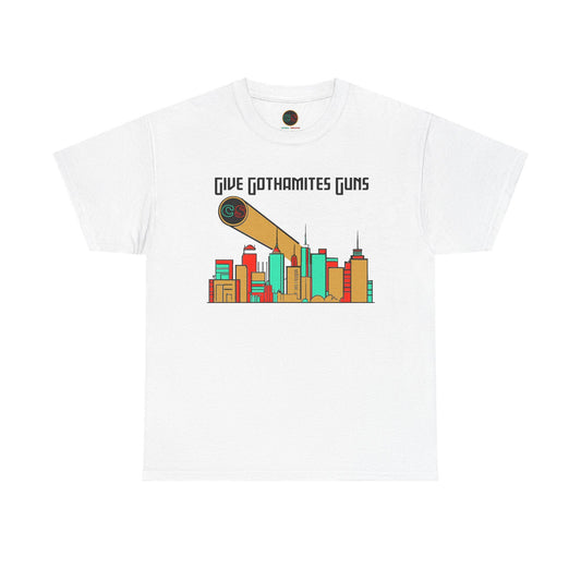 Give Gothamites Guns Unisex Heavy Cotton T- Shirt Cinema Siblings Episode Joker 2 - Martyring The Accidental Hero
