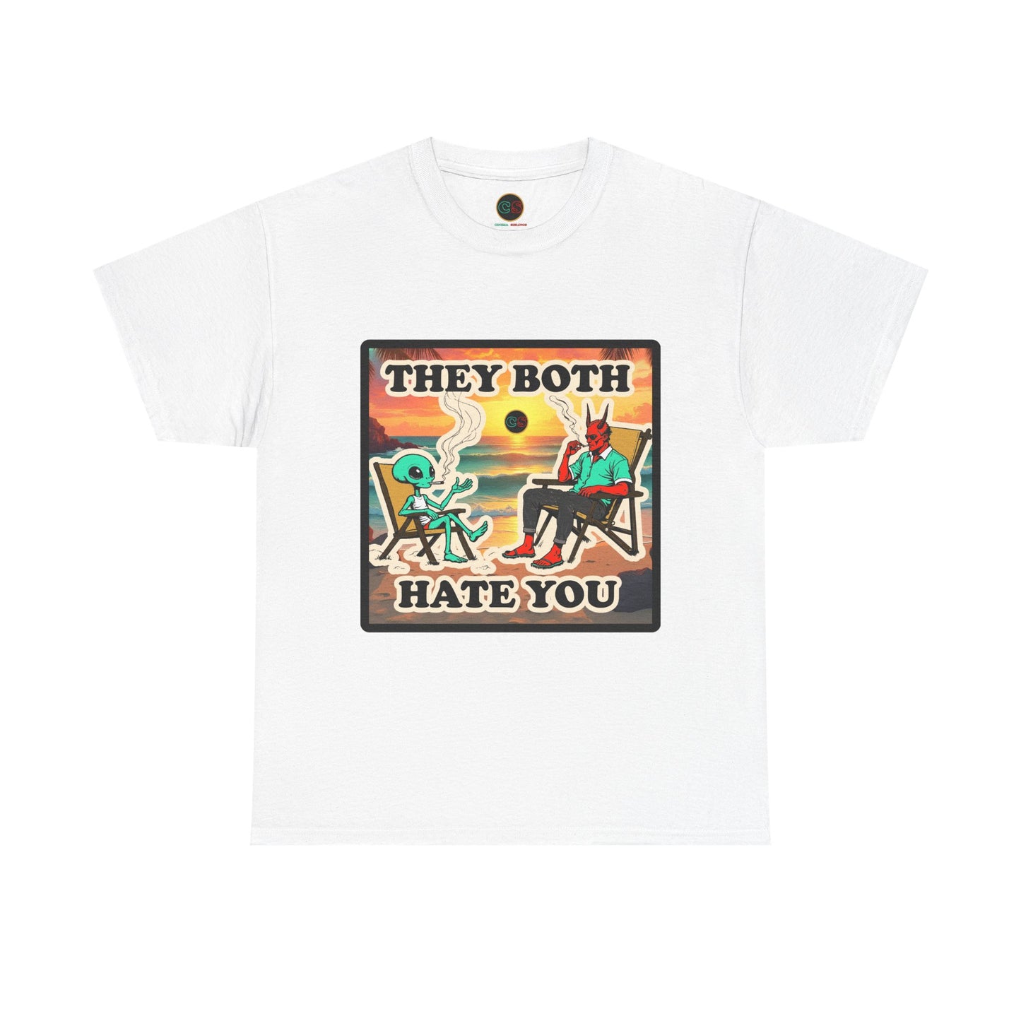 They Both Hate You - Unisex Heavy Cotton Tee Cinema Siblings War Machine - Predictive Programming or Expensive Commercial?
