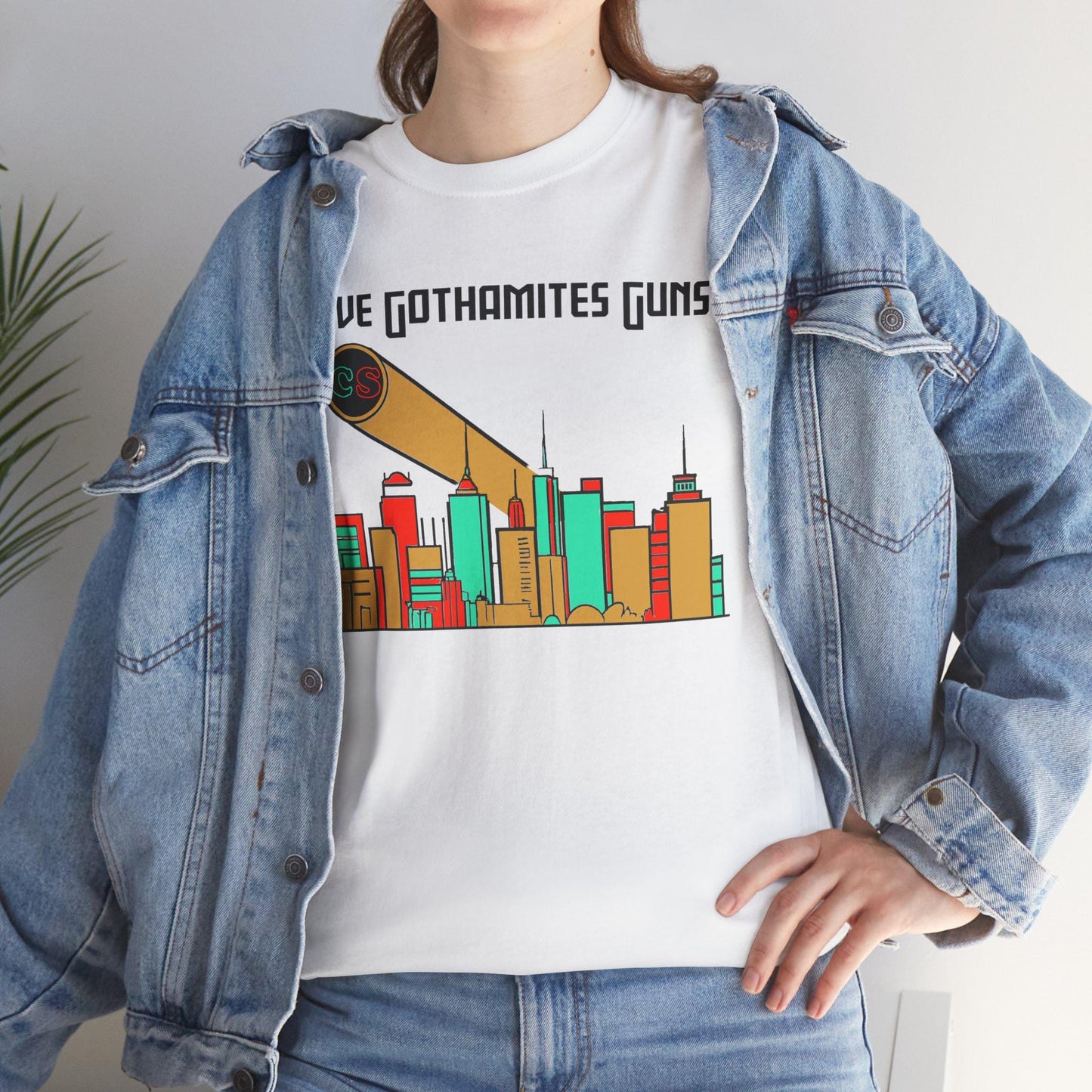 Give Gothamites Guns Unisex Heavy Cotton T- Shirt Cinema Siblings Episode Joker 2 - Martyring The Accidental Hero