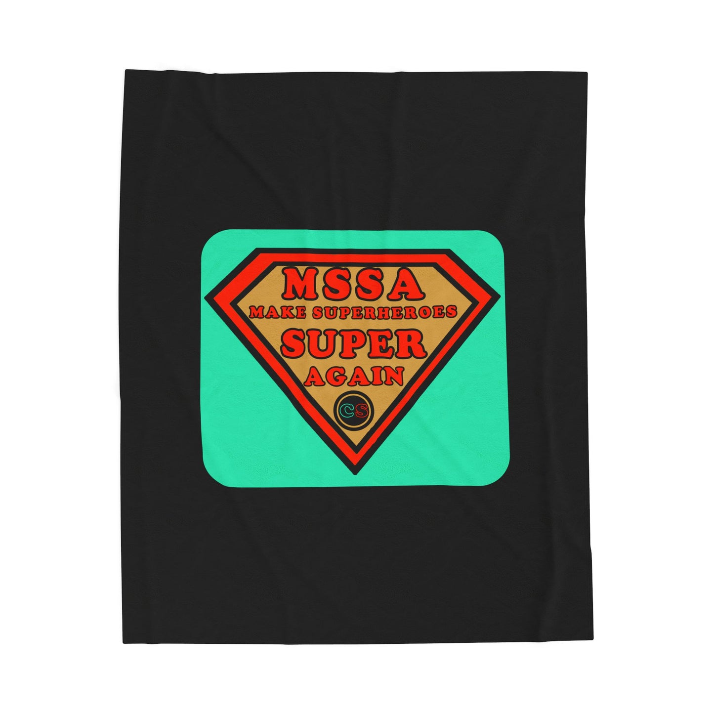 MSSA - Make Superheroes Super Again Cinema Siblings Velveteen Plush Blanket - BLACK SUPERMAN: Donner, Snyder & Gunn - The Purpose of Power