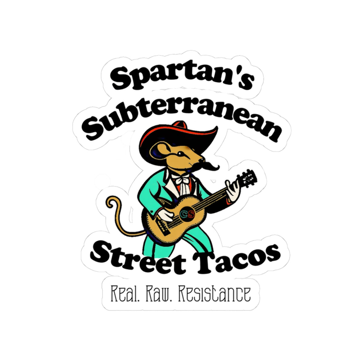 Spartan's Subterranean Tacos - Cinema Siblings Stickers - Multiple Sizes - Demolition Man Practically Prophesy