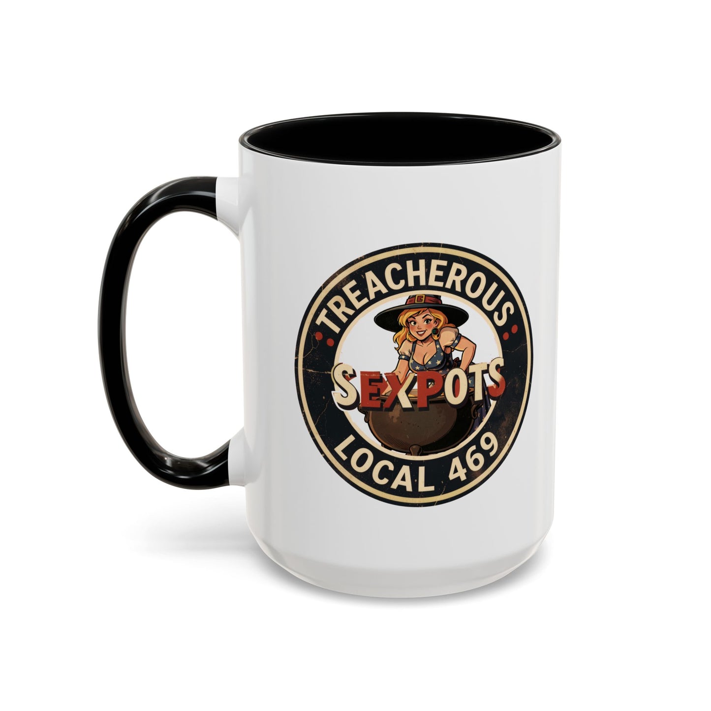 Treacherous Local 469 - Coffee Mug (11, 15oz) Cinema Siblings - Nolan's Odyssey - Circe: From Villainous Vixen to Victim - Homer's Hotties