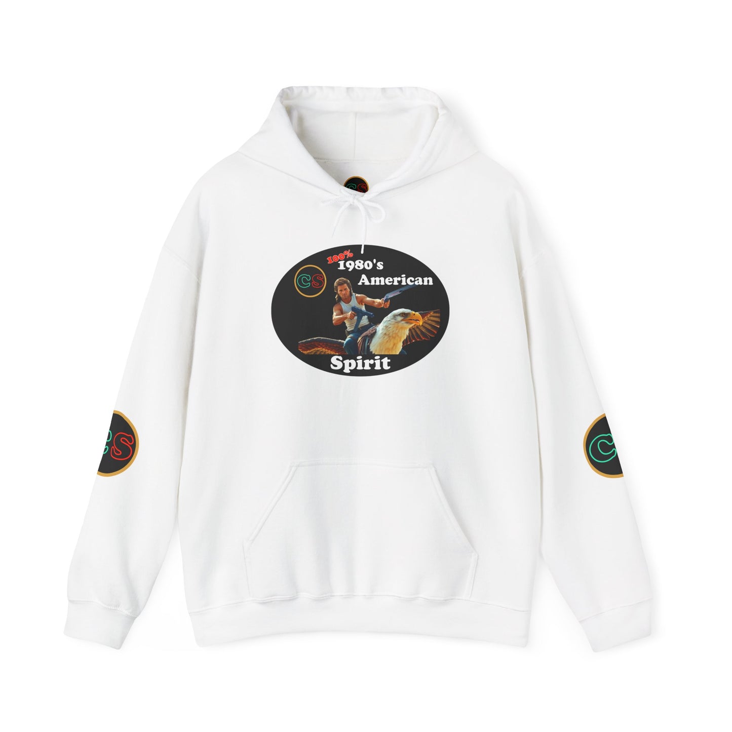 100% 1980s American Spirit Hoodie Hooded Sweatshirt Cinema Siblings Big Trouble in Little China - The MOST American Movie