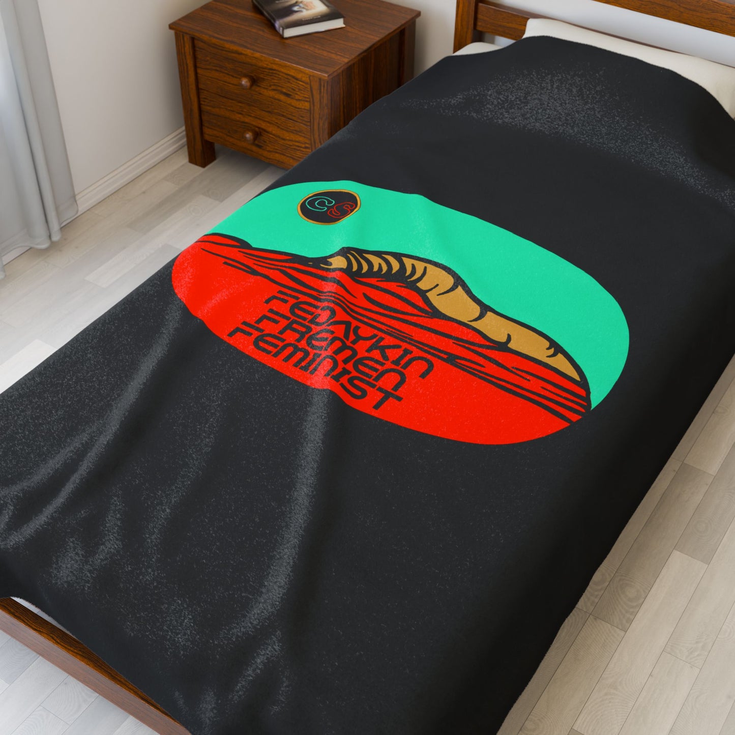 Sand Worm Surprise Cinema Siblings Velveteen Plush Blanket - BLACK - Episode Dune - Lost in the Desert