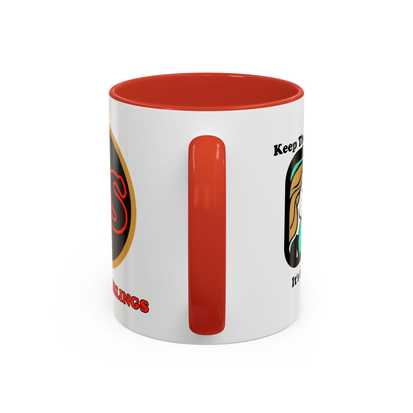 Keep the Helmet On Accent Coffee Mug Cinema Siblings Episode Dredd The Perfect Reboot