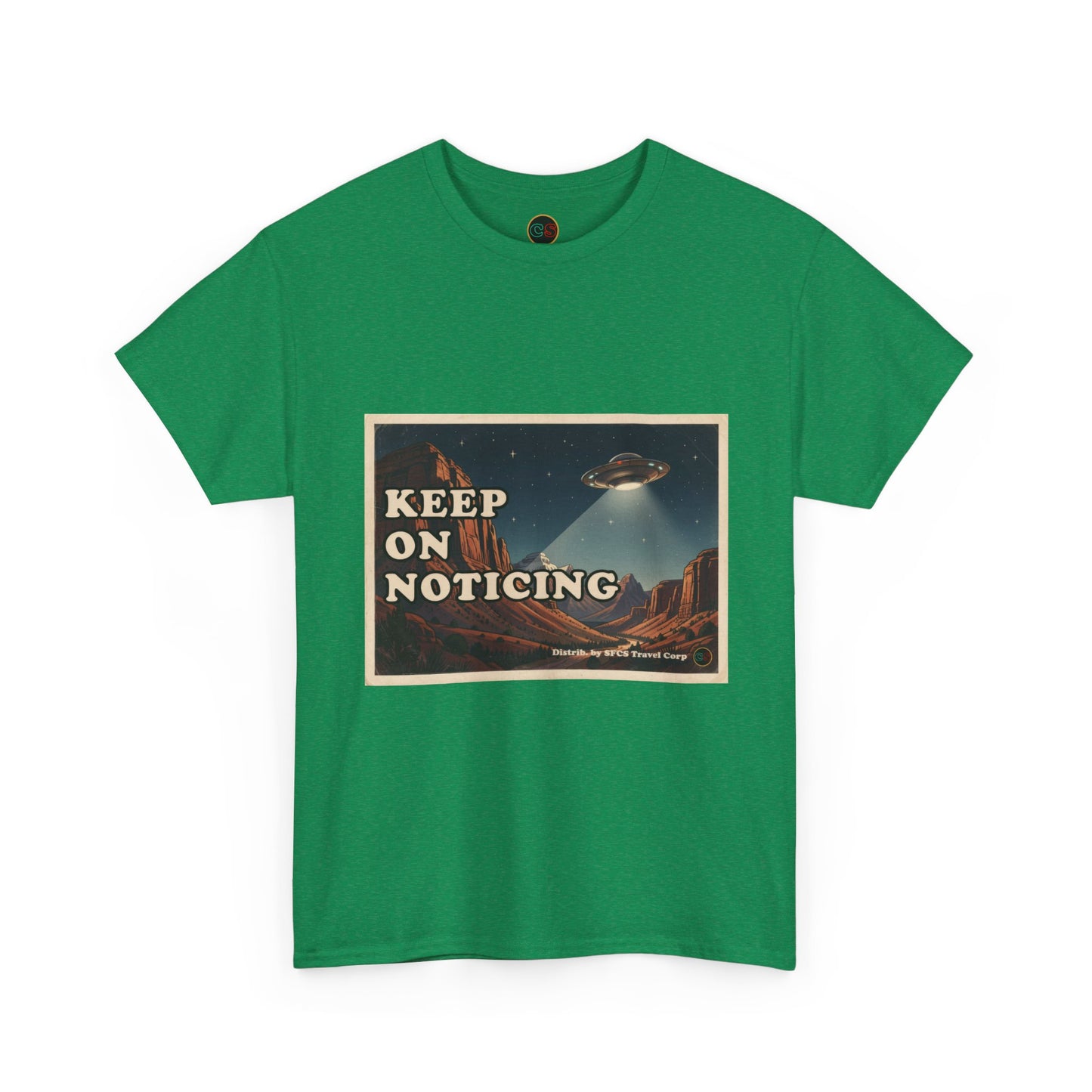 Keep on Noticing - Unisex Heavy Cotton Tee - Cinema Siblings - Close Encounters of the Third Kind - Psyop, Soft Disclosure or Analogy