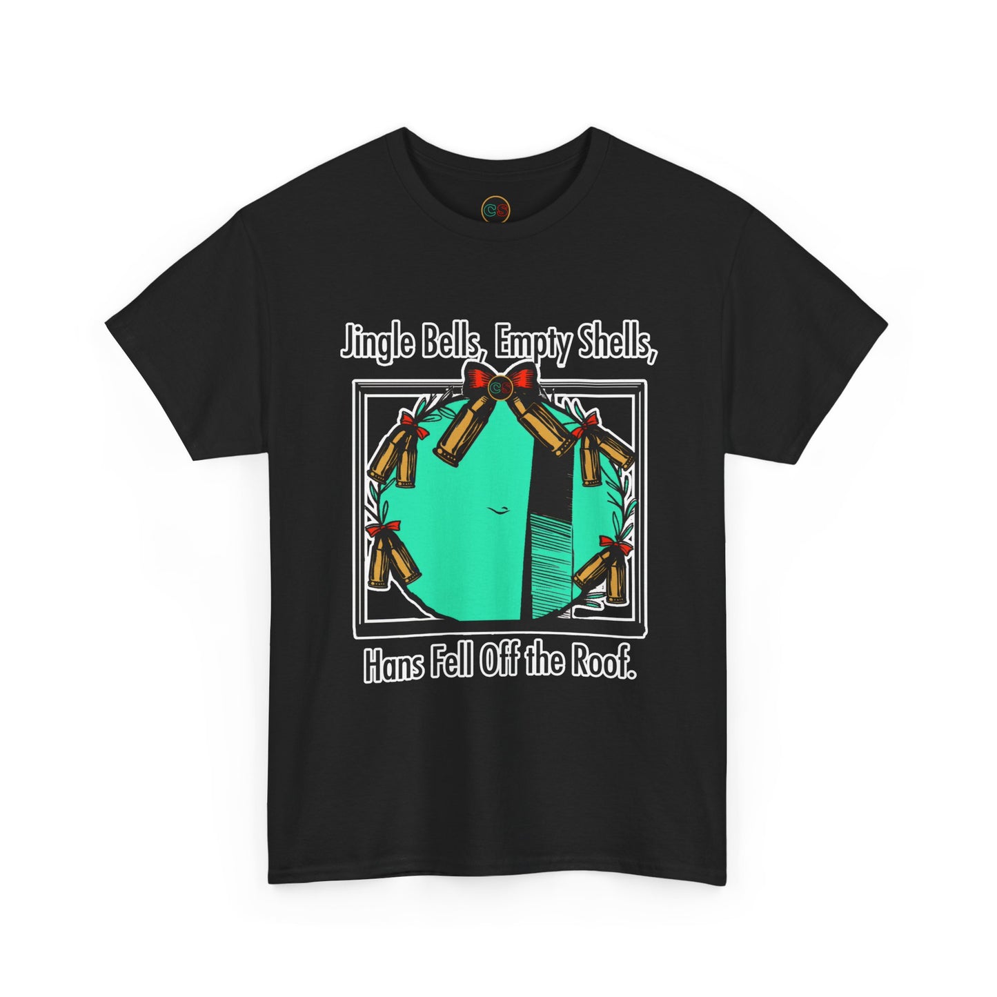 Jingle Shells Unisex Heavy Cotton Tee Cinema Siblings Episode Die Hard - Is Holly the Bad Guy? (white)