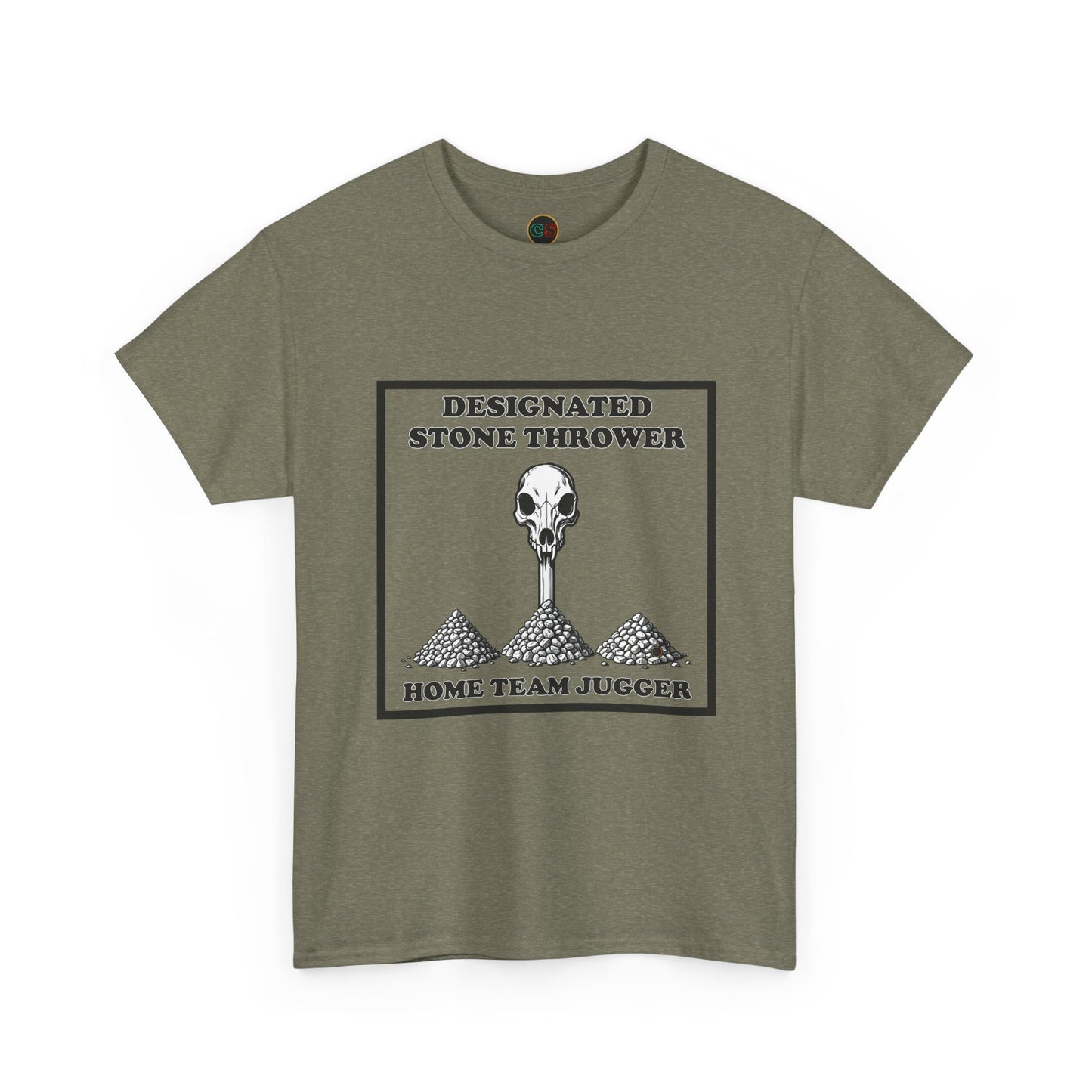 Designated Stone Thrower - Unisex Heavy Cotton Tee - Cinema Siblings - The Blood of Heroes A Post Apocalyptic Rose by Any Name