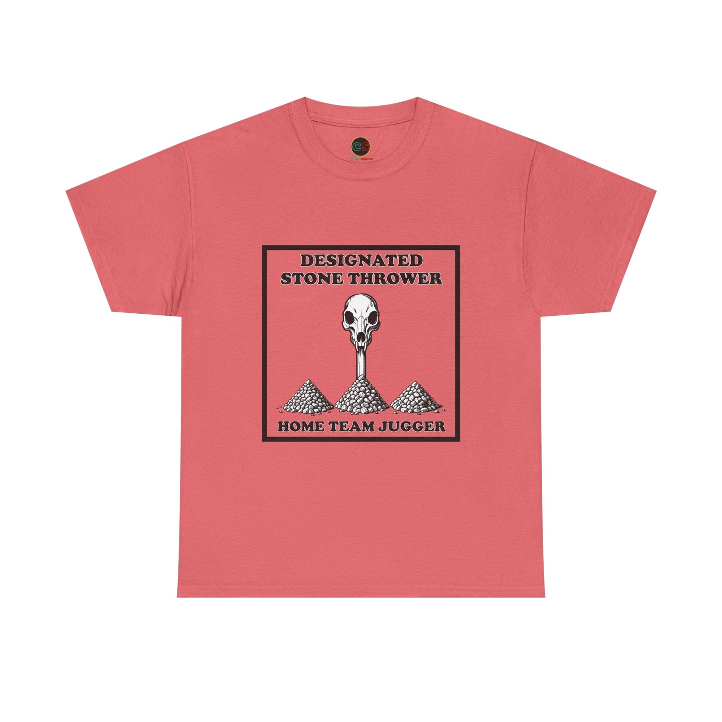Designated Stone Thrower - Unisex Heavy Cotton Tee - Cinema Siblings - The Blood of Heroes A Post Apocalyptic Rose by Any Name