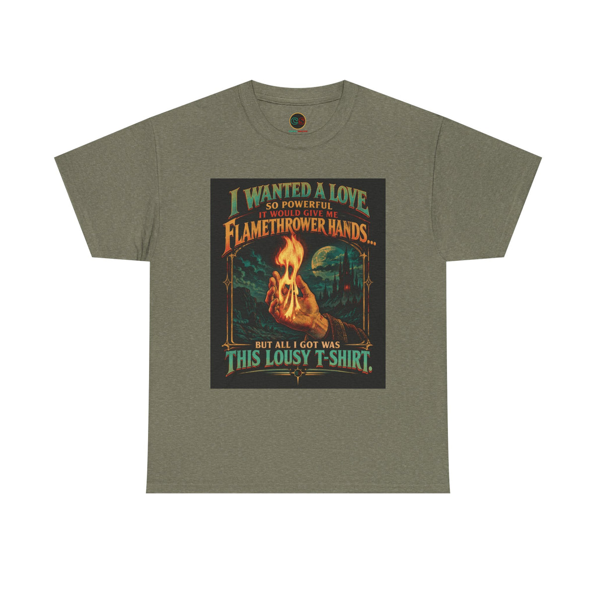 Flamethrower Love - Heavy Cotton Tee - Cinema Siblings -Krull - The Forgotten Masterpiece That Got Love, Marriage & Heroism RIGHT