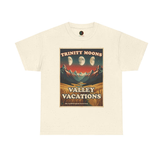 Trinity Moons Valley Vacations - Unisex Heavy Cotton Tee - Cinema Siblings - Soldier (1998): Space Western with Too Much Nuance