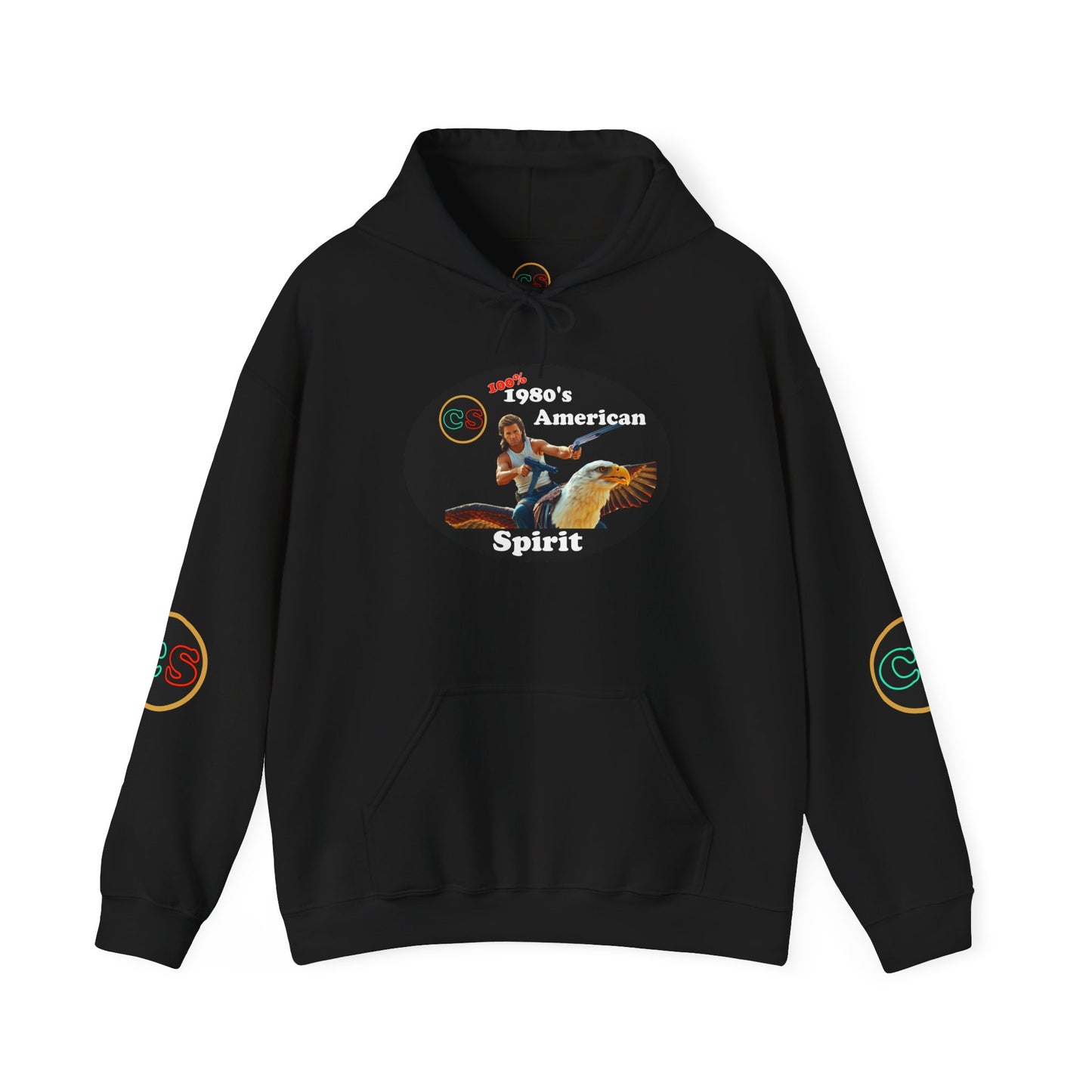 100% 1980s American Spirit Hoodie Hooded Sweatshirt Cinema Siblings Big Trouble in Little China - The MOST American Movie