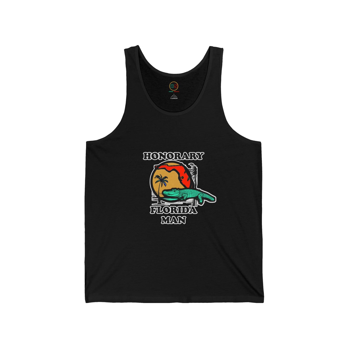 Honorary Florida Man Unisex Jersey Tank Cinema Siblings Episode There Can Be No Road Warrior Without Mad Max (white lettering)