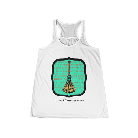 Snow White - Princess to Prop(paganda) Women's Flowy Racerback Tank Cinema Siblings - and I'll Use the Broom
