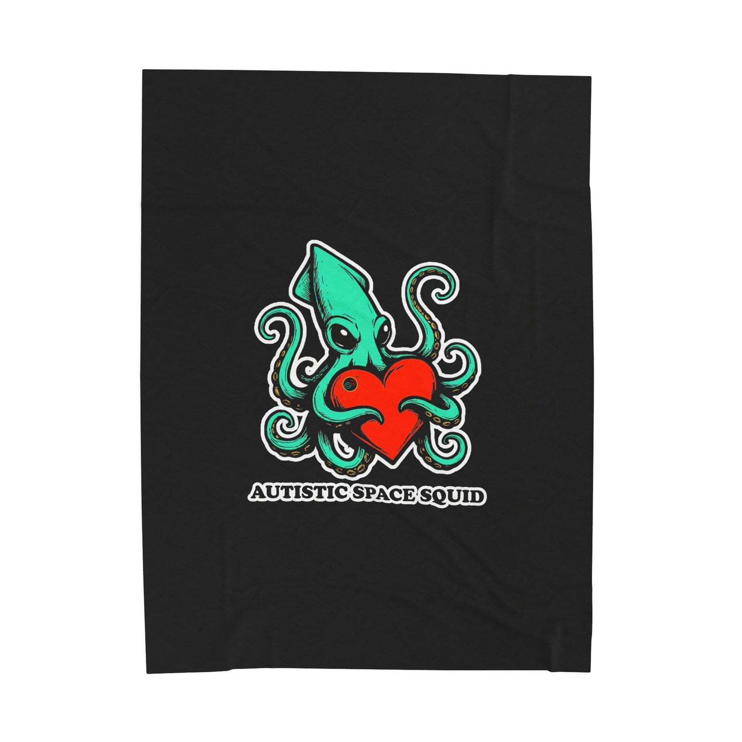 Autistic Space Squid Cinema Siblings Velveteen Plush Blanket - BLACK - Galaxy Quest: The Search for Earnestness