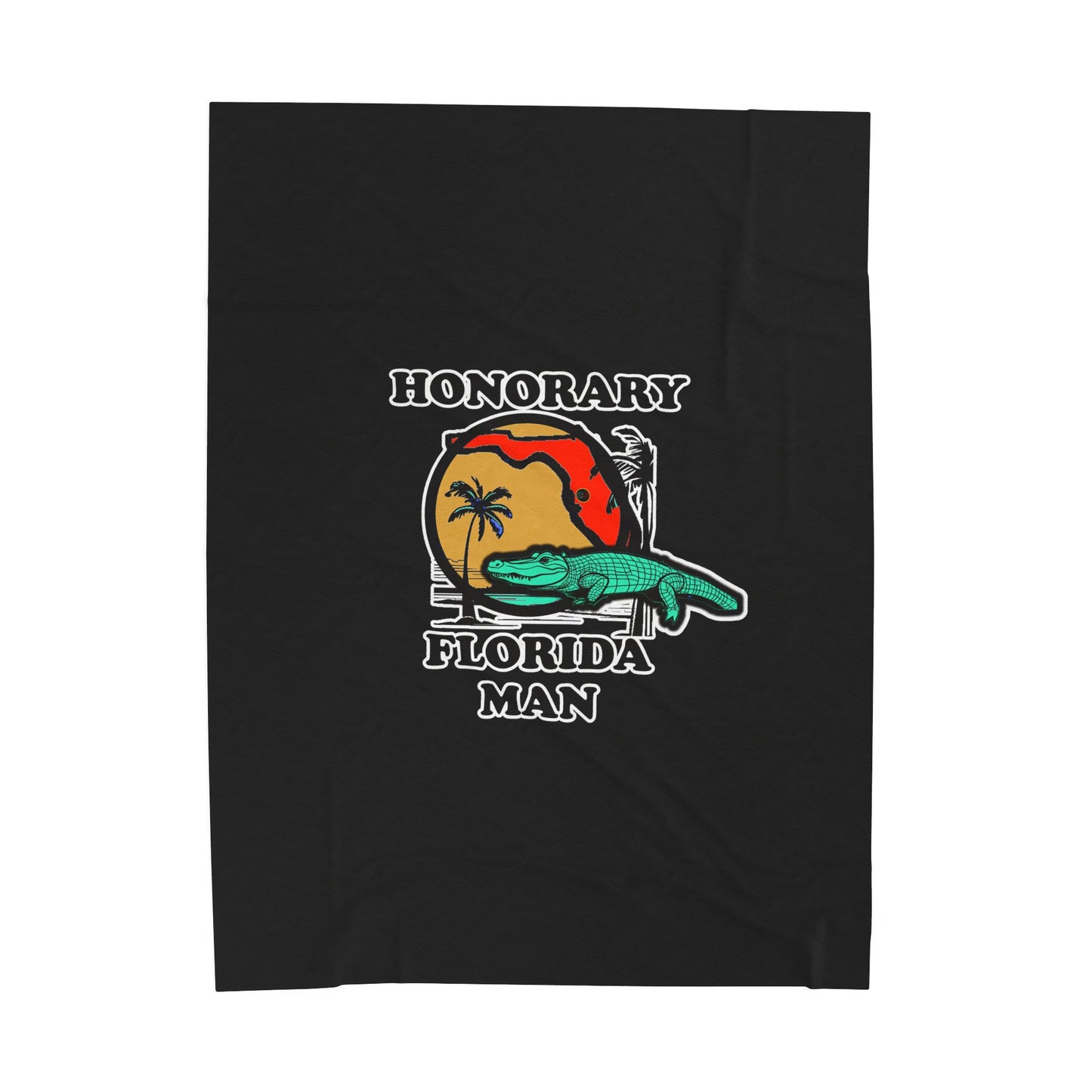 Honorary Florida Man Cinema Siblings Original Logo Velveteen Plush Blanket - BLACK - There Can Be No Road Warrior Without Mad Max