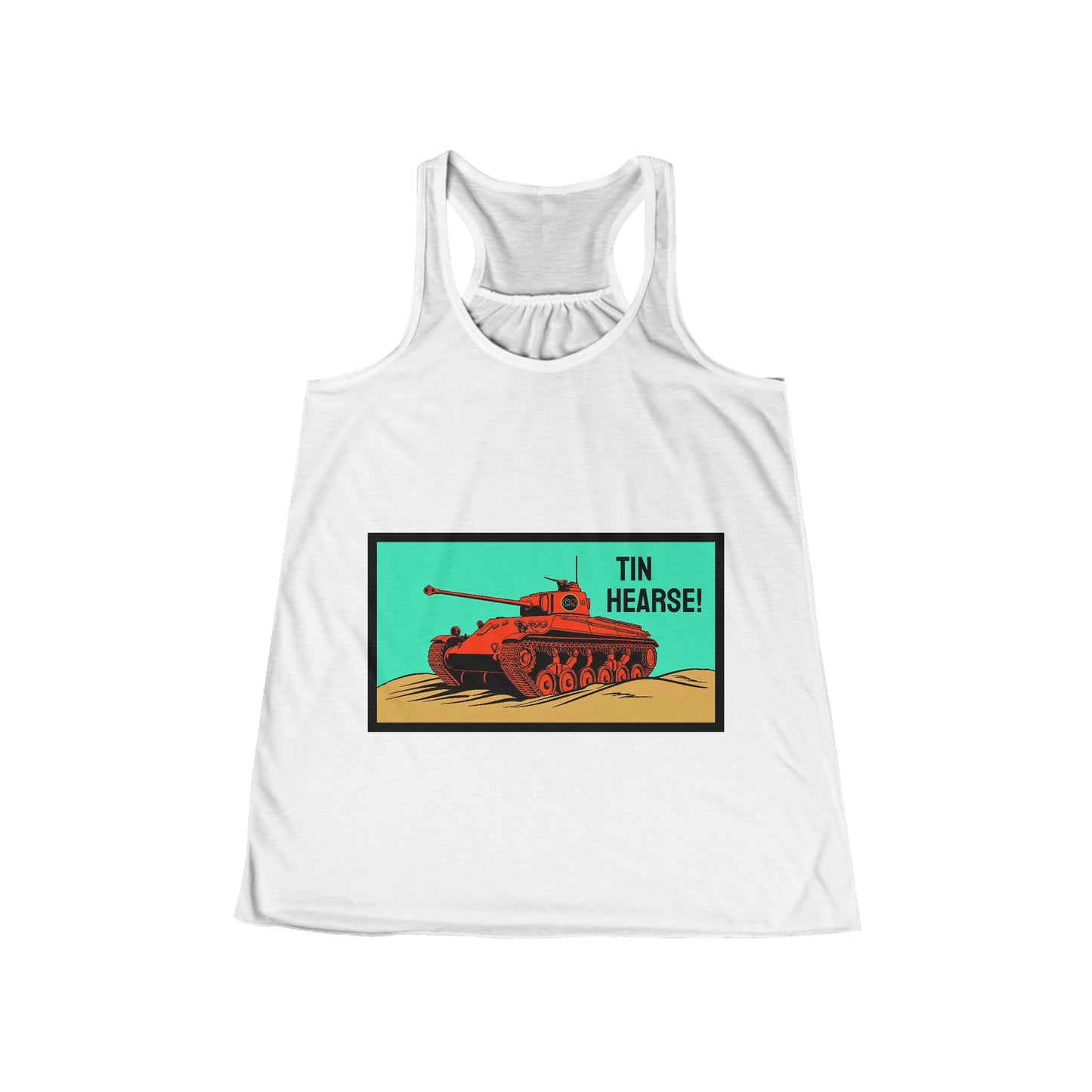 Tin Hearse! Women's Flowy Racerback Tank Cinema Siblings Sahara (1942) - Moses or Aragon