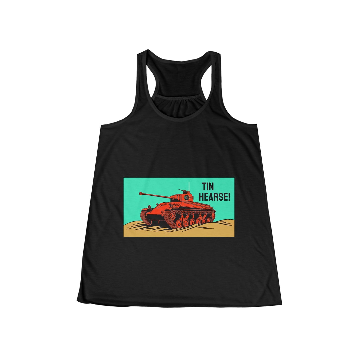Tin Hearse! Women's Flowy Racerback Tank Cinema Siblings Sahara (1942) - Moses or Aragon