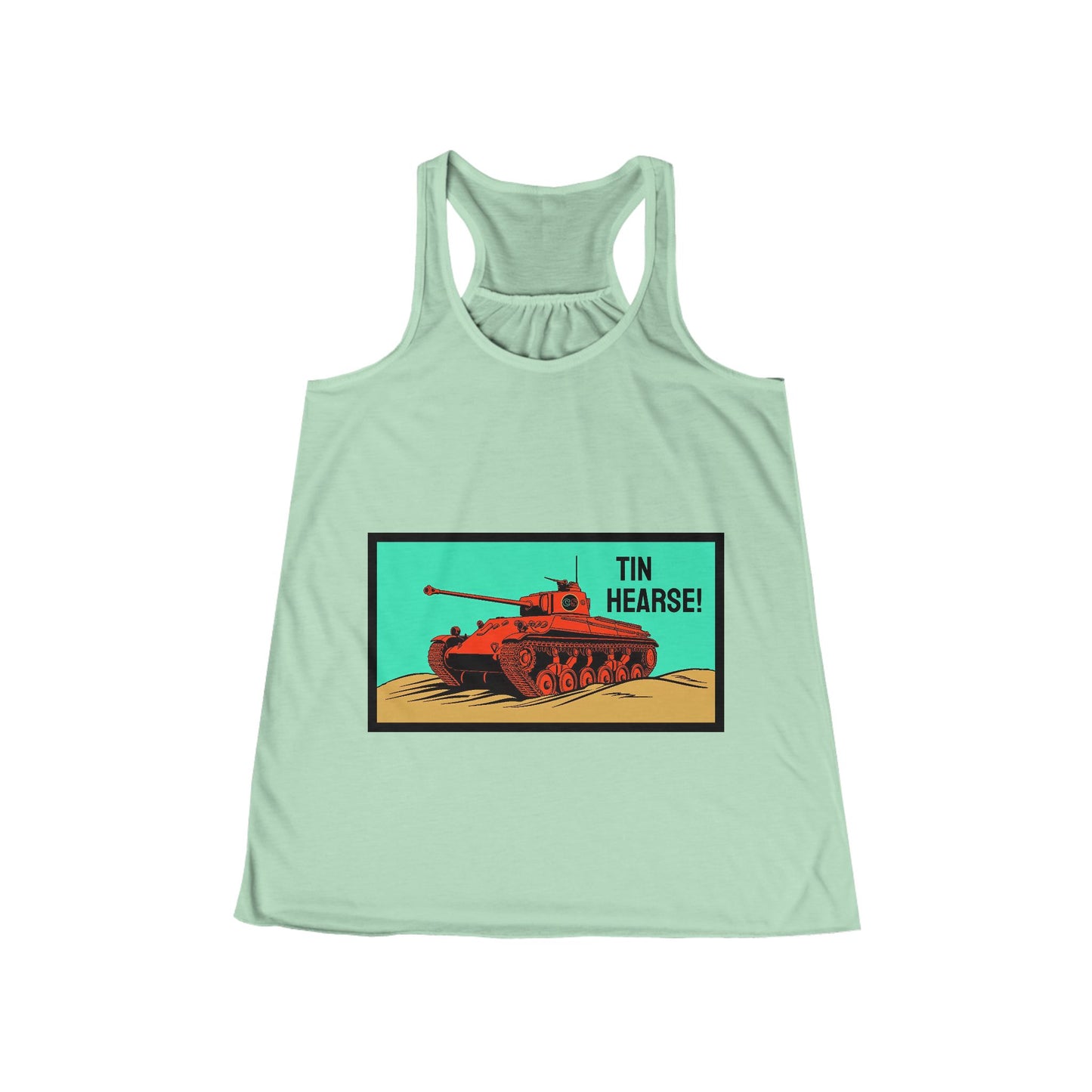 Tin Hearse! Women's Flowy Racerback Tank Cinema Siblings Sahara (1942) - Moses or Aragon