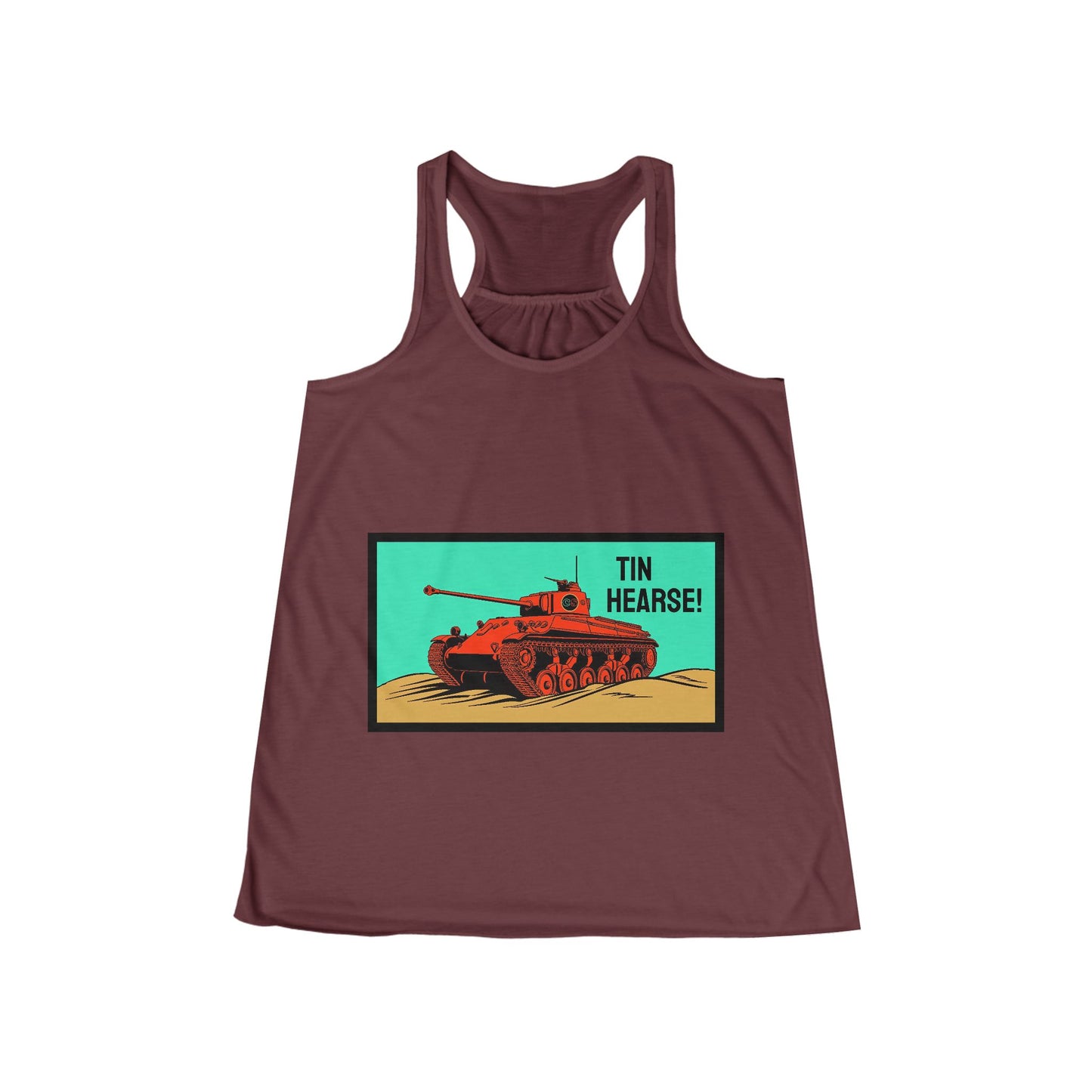 Tin Hearse! Women's Flowy Racerback Tank Cinema Siblings Sahara (1942) - Moses or Aragon