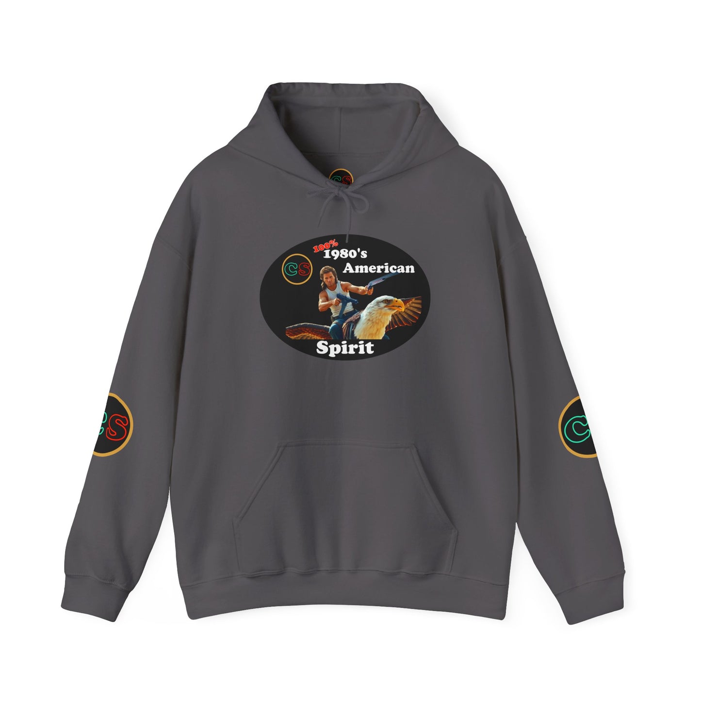 100% 1980s American Spirit Hoodie Hooded Sweatshirt Cinema Siblings Big Trouble in Little China - The MOST American Movie