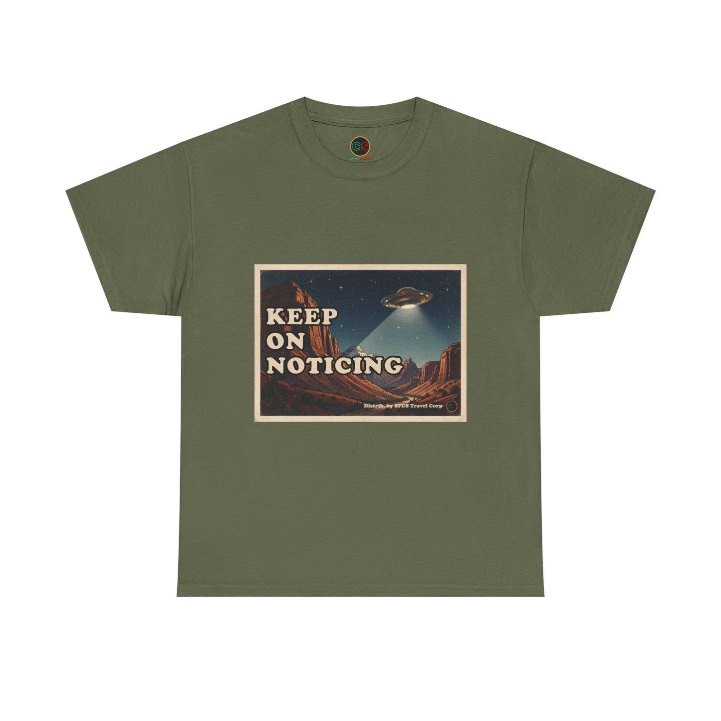 Keep on Noticing - Unisex Heavy Cotton Tee - Cinema Siblings - Close Encounters of the Third Kind - Psyop, Soft Disclosure or Analogy