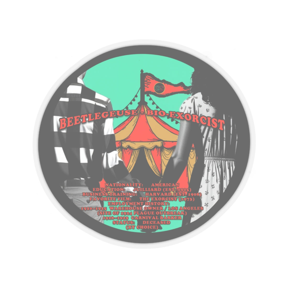 Demonic Resume Cinema Siblings Stickers - Multiple Sizes -Beetlejuice Beetlejuice Malice for Motherhood