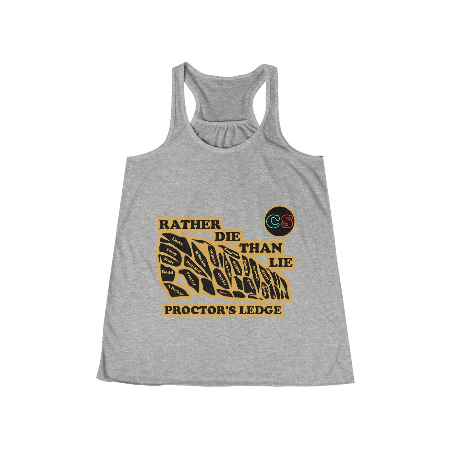 Rather Die Than Lie Women's Flowy Racerback Tank Cinema Siblings The Crucible - Social Contagion, Social Climbing or Simply Cowardice