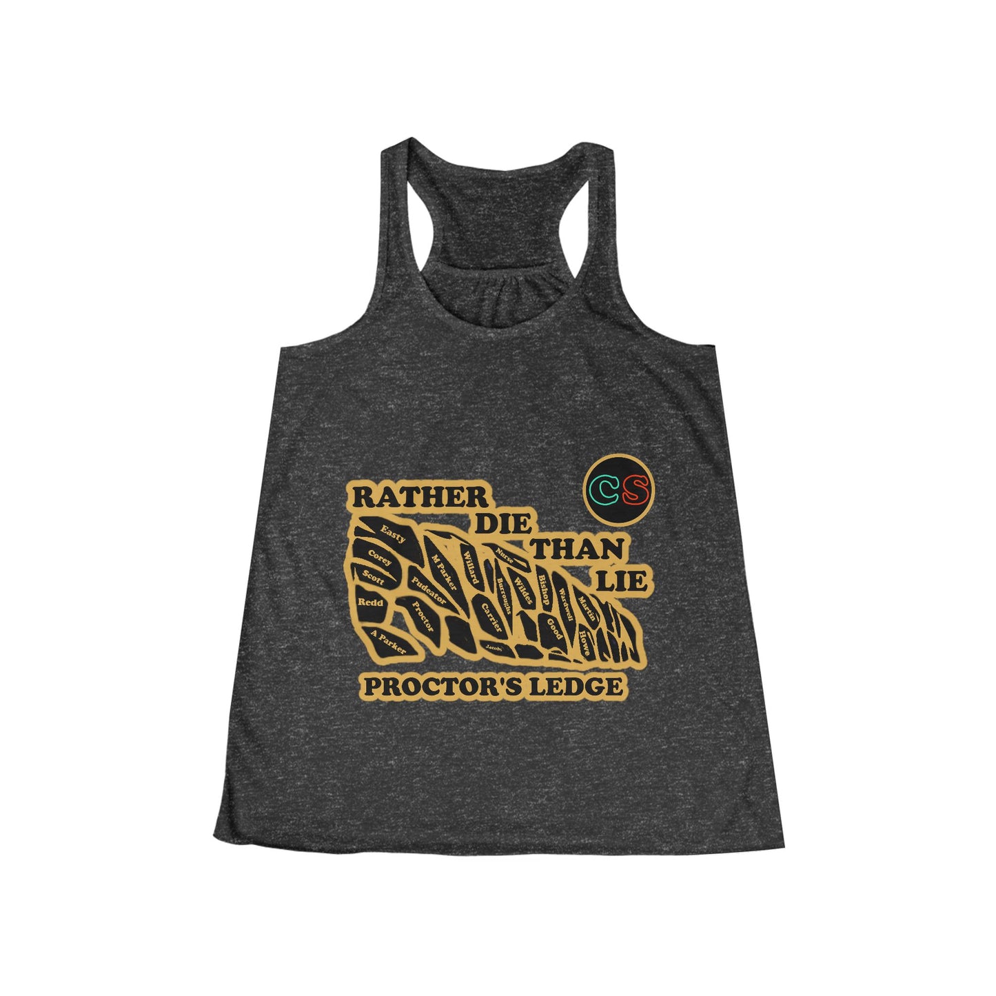 Rather Die Than Lie Women's Flowy Racerback Tank Cinema Siblings The Crucible - Social Contagion, Social Climbing or Simply Cowardice