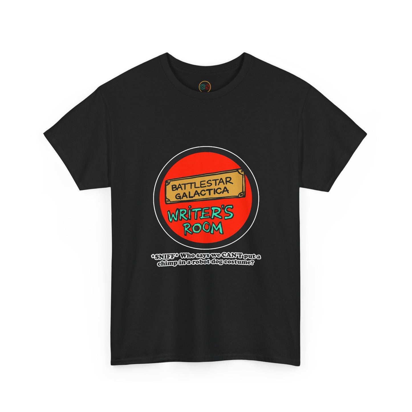 Writer's Room Snort  Unisex Heavy Cotton Tee Cinema Siblings  Episode Battlestar Galactica - Starbuck versus Stardoe