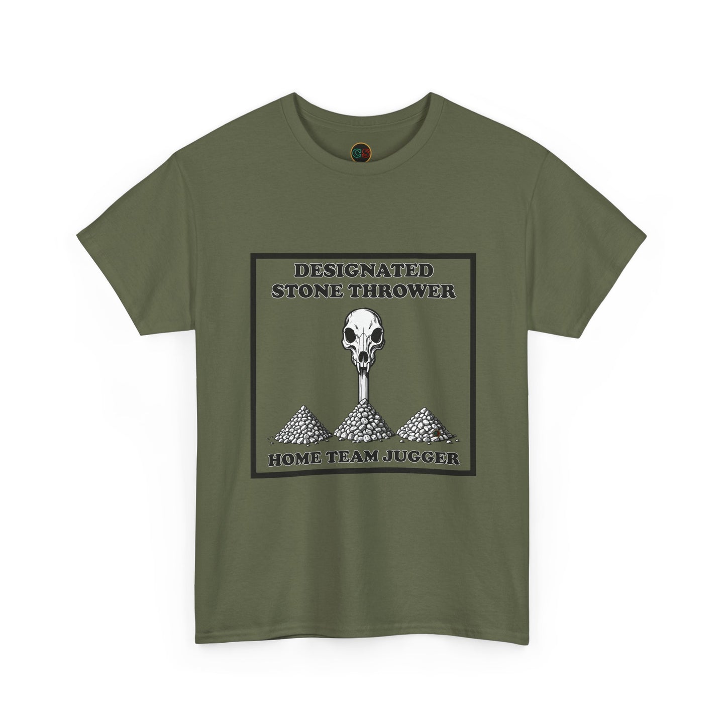 Designated Stone Thrower - Unisex Heavy Cotton Tee - Cinema Siblings - The Blood of Heroes A Post Apocalyptic Rose by Any Name