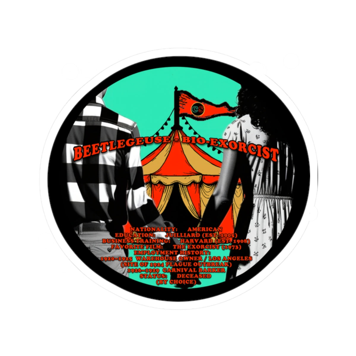 Demonic Resume Cinema Siblings Stickers - Multiple Sizes -Beetlejuice Beetlejuice Malice for Motherhood