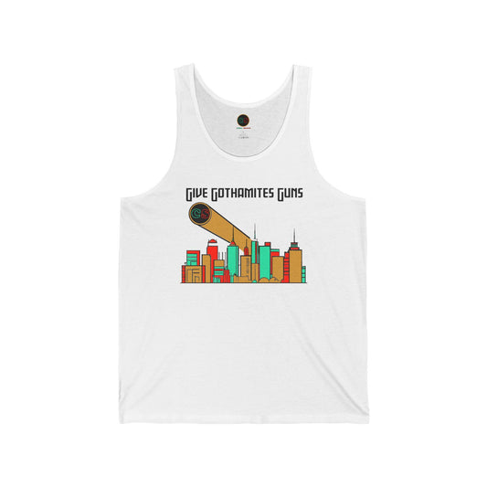Give Gothamites Guns Unisex Jersey Tank Cinema Siblings Episode Joker 2 - Martyring The Accidental Hero