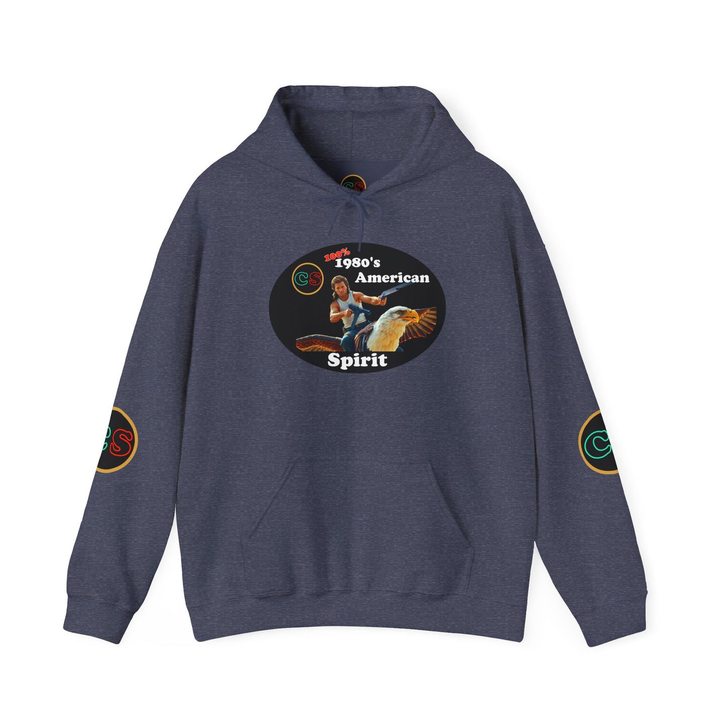 100% 1980s American Spirit Hoodie Hooded Sweatshirt Cinema Siblings Big Trouble in Little China - The MOST American Movie