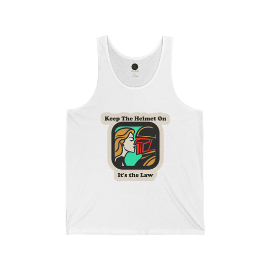 Keep the Helmet On Unisex Jersey Tank Cinema Siblings Episode Dredd The Perfect Reboot