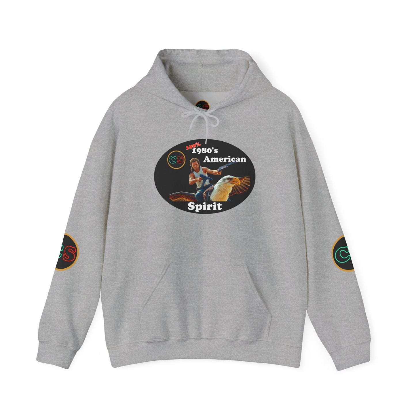 100% 1980s American Spirit Hoodie Hooded Sweatshirt Cinema Siblings Big Trouble in Little China - The MOST American Movie