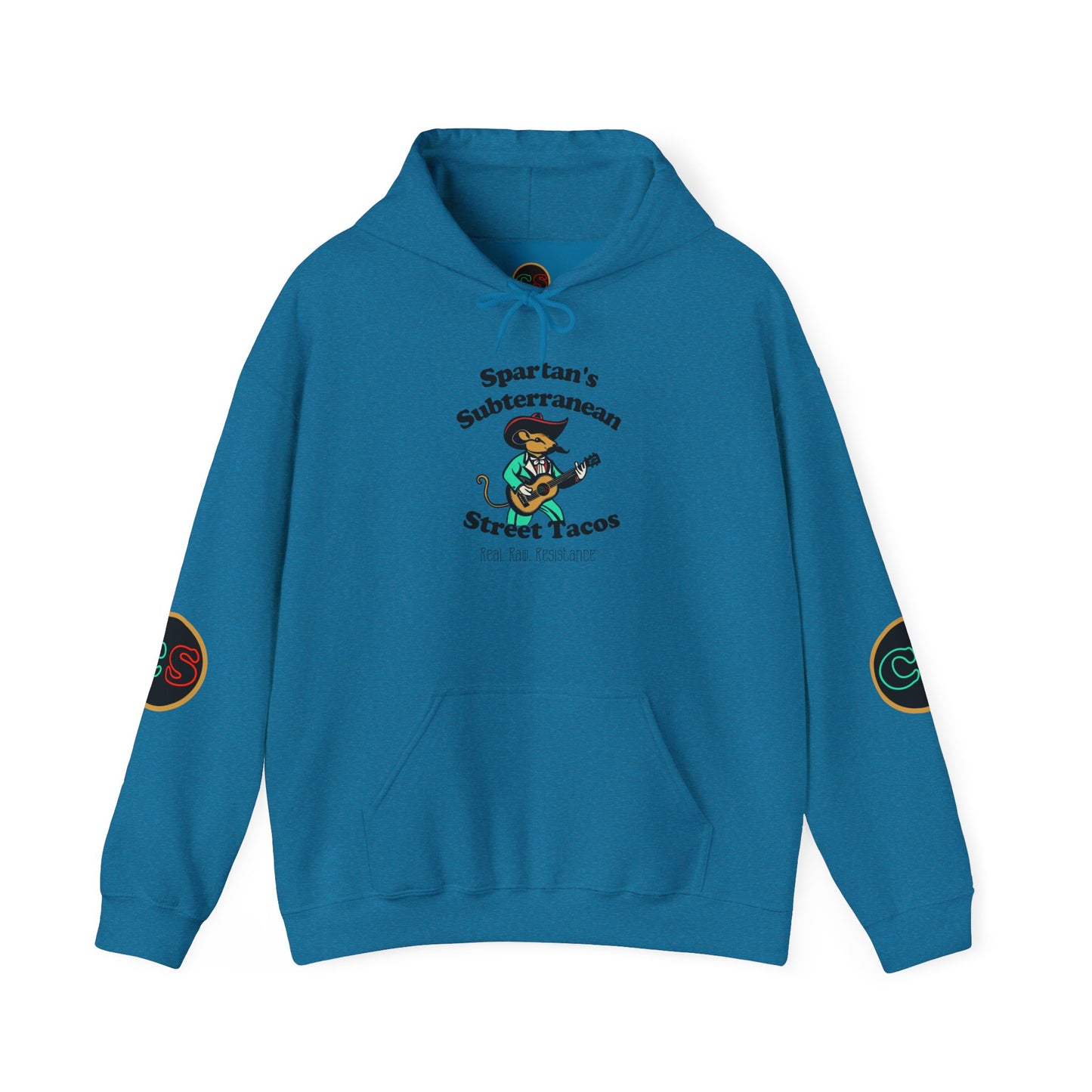 Spartan's Subterranean Tacos Unisex Heavy Blend™ Hooded Sweatshirt Demolition Man Practically Prophesy