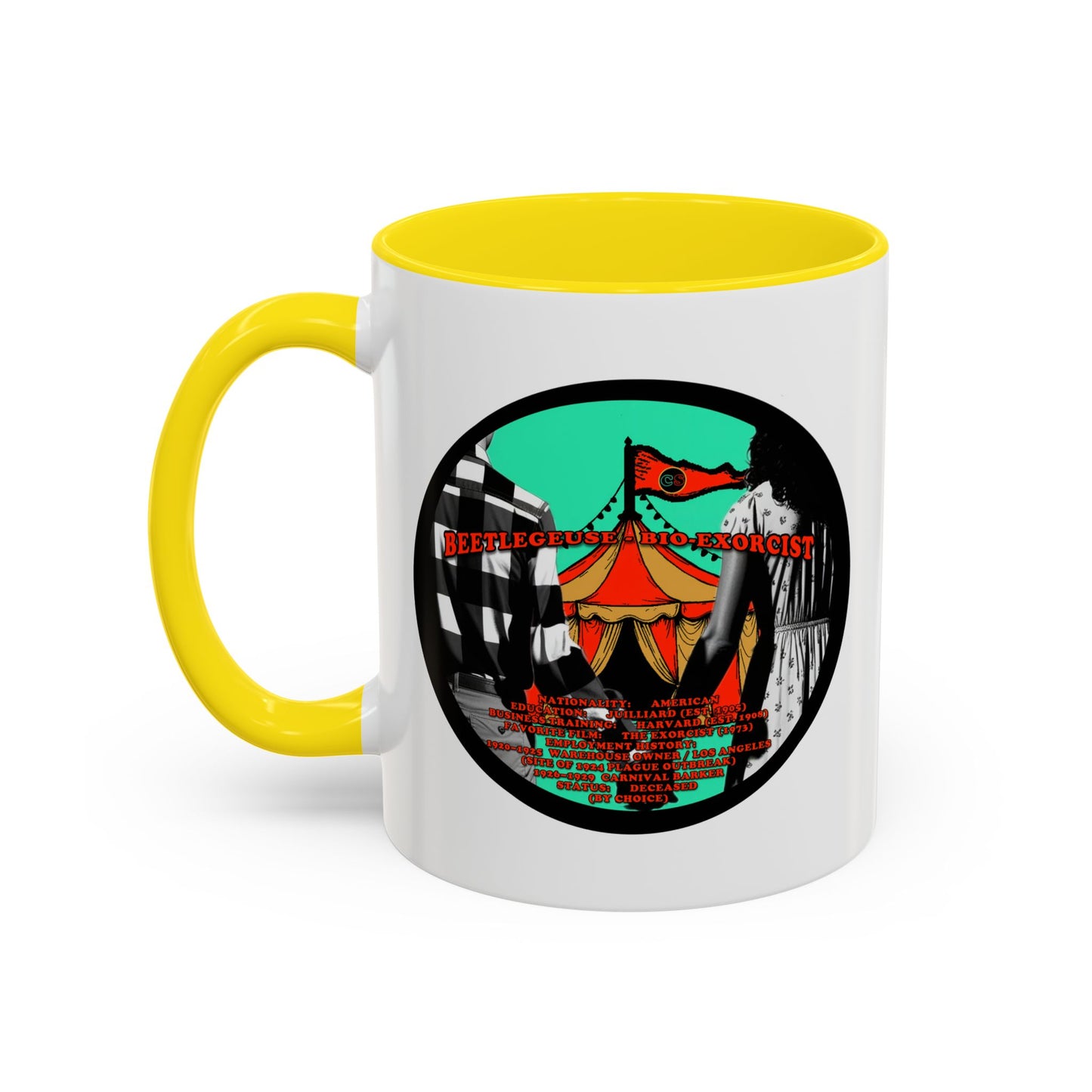 Demonic Resume Accent Coffee Mug Cinema Siblings Episode Beetlejuice Beetlejuice Malice for Motherhood