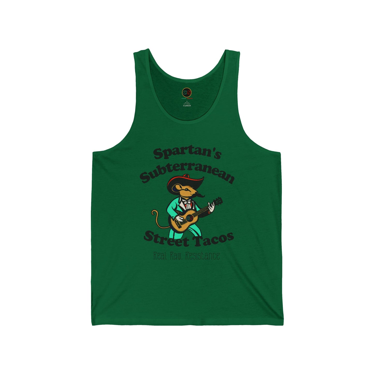 Spartan's Subterranean Tacos Unisex Jersey Tank Cinema Siblings Demolition Man Practically Prophesy