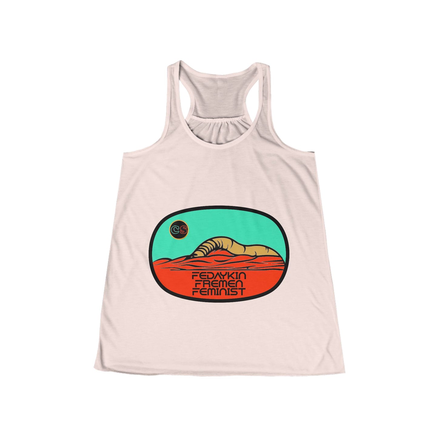 Sand Worm Surprise Women's Flowy Racerback Tank Cinema Siblings episode Dune - Lost in the Desert
