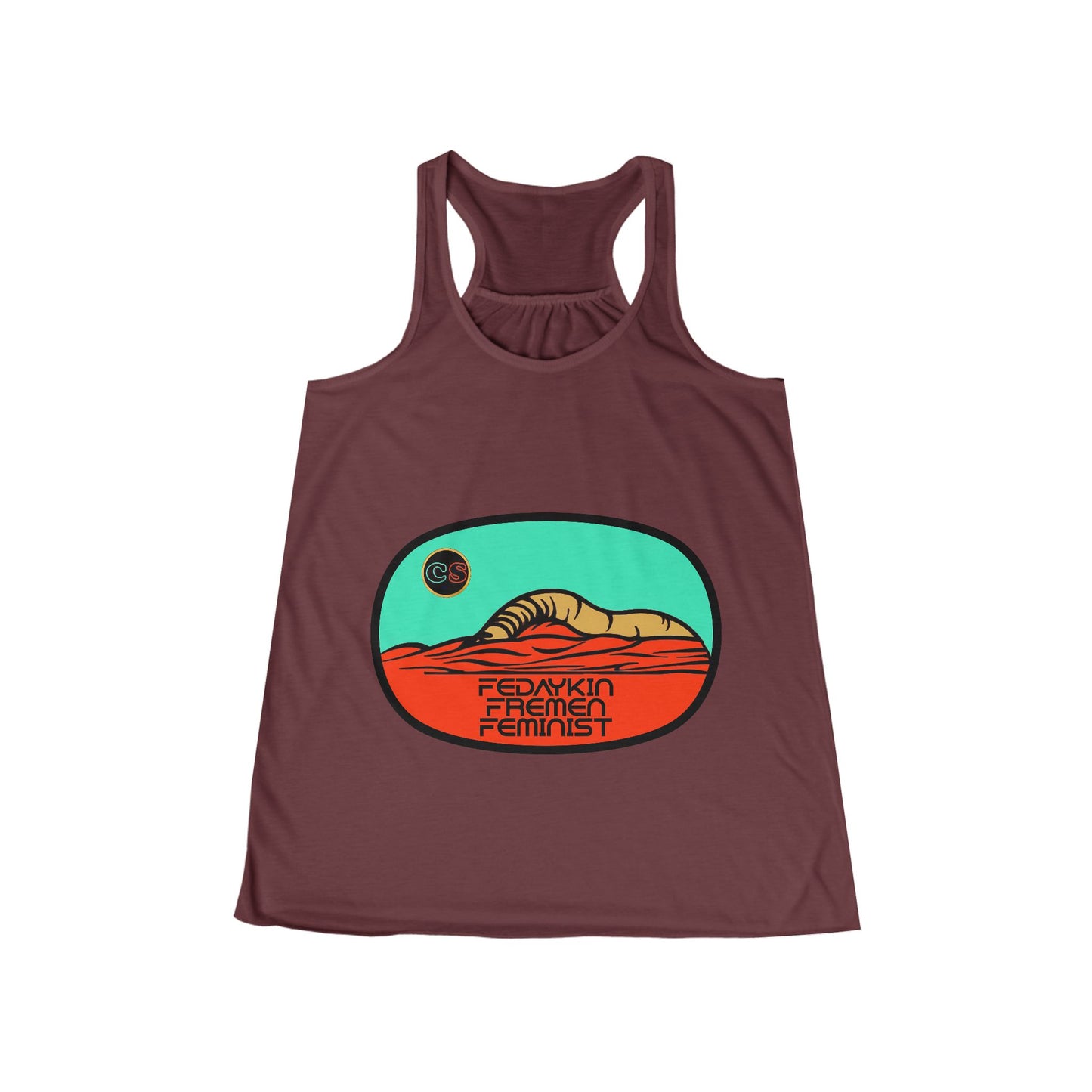 Sand Worm Surprise Women's Flowy Racerback Tank Cinema Siblings episode Dune - Lost in the Desert