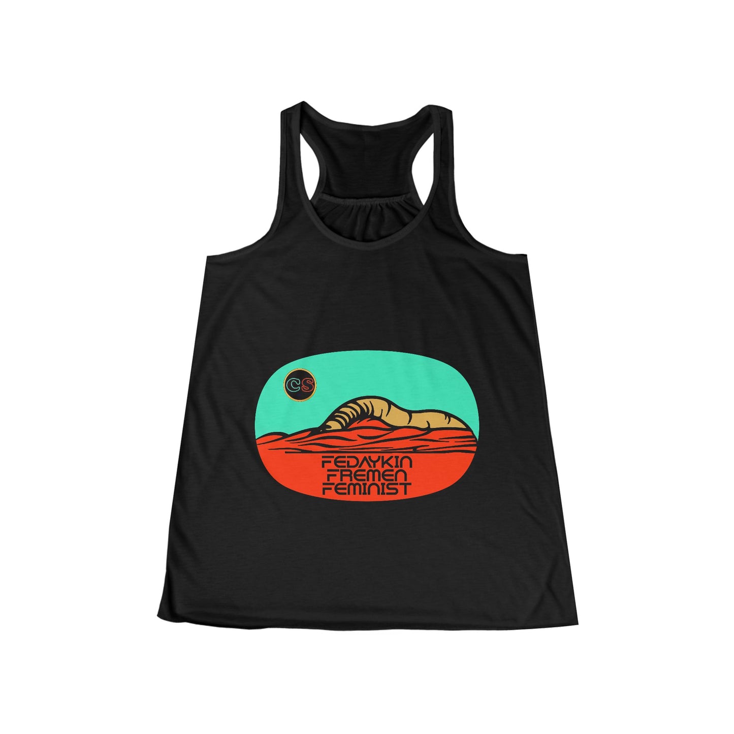 Sand Worm Surprise Women's Flowy Racerback Tank Cinema Siblings episode Dune - Lost in the Desert