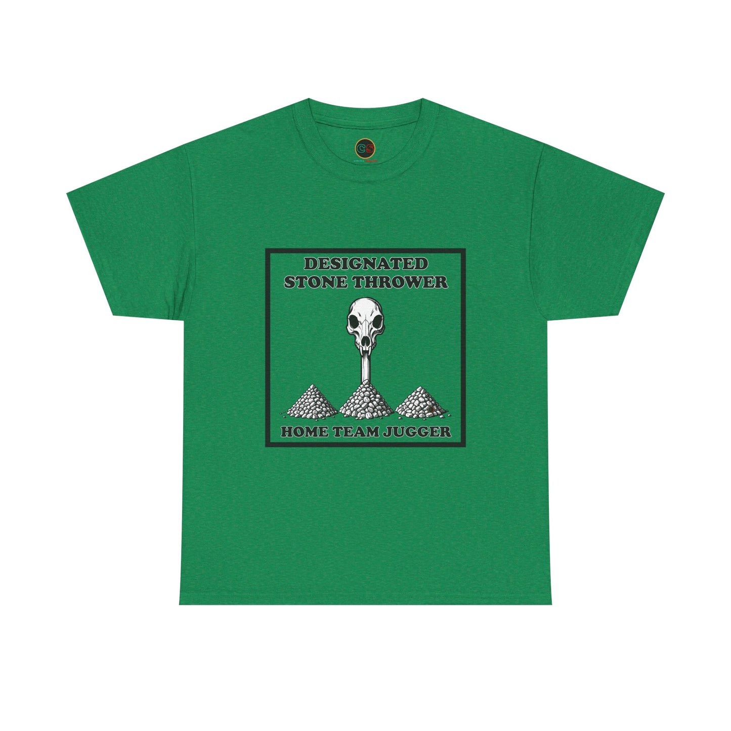 Designated Stone Thrower - Unisex Heavy Cotton Tee - Cinema Siblings - The Blood of Heroes A Post Apocalyptic Rose by Any Name